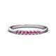1 - Reina 2.30 mm Pink Sapphire 7 Stone Wedding Band 