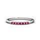 1 - Reina 2.30 mm Pink Tourmaline 7 Stone Wedding Band 