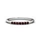 1 - Reina 2.30 mm Red Garnet 7 Stone Wedding Band 