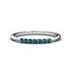 1 - Reina 2.30 mm London Blue Topaz 7 Stone Wedding Band 