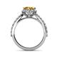 6 - Florus Citrine and Diamond Halo Engagement Ring  
