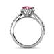 6 - Florus Rhodolite Garnet and Diamond Halo Engagement Ring  