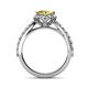 6 - Florus Yellow Sapphire and Diamond Halo Engagement Ring  