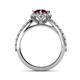 6 - Florus Ruby and Diamond Halo Engagement Ring  