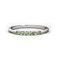 1 - Reina 2.30 mm Peridot and Diamond 7 Stone Wedding Band 
