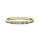 1 - Reina 2.30 mm Peridot and Diamond 7 Stone Wedding Band 