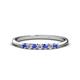 1 - Reina 2.30 mm Tanzanite and Diamond 7 Stone Wedding Band 