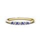 1 - Reina 2.30 mm Tanzanite and Diamond 7 Stone Wedding Band 