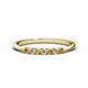 1 - Reina 2.30 mm Citrine and Diamond 7 Stone Wedding Band 