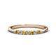 1 - Reina 2.30 mm Citrine and Diamond 7 Stone Wedding Band 