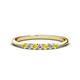 1 - Reina 2.30 mm Yellow Sapphire and Diamond 7 Stone Wedding Band 