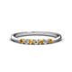 1 - Reina 2.30 mm Citrine and Diamond 7 Stone Wedding Band 