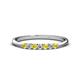 1 - Reina 2.30 mm Yellow Sapphire and Diamond 7 Stone Wedding Band 