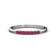 1 - Reina 2.00 mm Ruby 7 Stone Wedding Band 