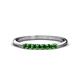 1 - Reina 2.00 mm Green Garnet 7 Stone Wedding Band 