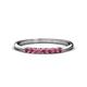 1 - Reina 2.00 mm Pink Tourmaline 7 Stone Wedding Band 