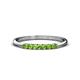 1 - Reina 2.00 mm Peridot 7 Stone Wedding Band 