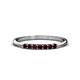 1 - Reina 2.00 mm Red Garnet 7 Stone Wedding Band 