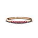 1 - Reina 2.00 mm Rhodolite Garnet 7 Stone Wedding Band 
