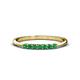 1 - Reina 2.00 mm Emerald 7 Stone Wedding Band 