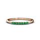 1 - Reina 2.00 mm Emerald 7 Stone Wedding Band 