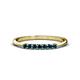 1 - Reina 2.00 mm Blue Diamond 7 Stone Wedding Band 