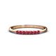 1 - Reina 2.00 mm Ruby 7 Stone Wedding Band 