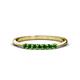 1 - Reina 2.00 mm Green Garnet 7 Stone Wedding Band 
