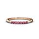 1 - Reina 2.00 mm Pink Tourmaline 7 Stone Wedding Band 