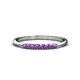 1 - Reina 2.00 mm Amethyst 7 Stone Wedding Band 