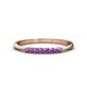 1 - Reina 2.00 mm Amethyst 7 Stone Wedding Band 