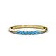 1 - Reina 2.00 mm Blue Topaz 7 Stone Wedding Band 