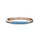 1 - Reina 2.00 mm Blue Topaz 7 Stone Wedding Band 
