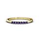 1 - Reina 2.00 mm Iolite 7 Stone Wedding Band 