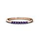 1 - Reina 2.00 mm Iolite 7 Stone Wedding Band 