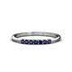 1 - Reina 2.00 mm Blue Sapphire 7 Stone Wedding Band 