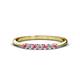 1 - Reina 2.00 mm Pink Sapphire and Diamond 7 Stone Wedding Band 
