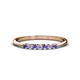 1 - Reina 2.00 mm Tanzanite and Diamond 7 Stone Wedding Band 