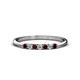 1 - Reina 2.00 mm Red Garnet and Diamond 7 Stone Wedding Band 