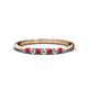 1 - Reina 2.00 mm Ruby and Diamond 7 Stone Wedding Band 