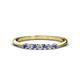 1 - Reina 2.00 mm Tanzanite and Diamond 7 Stone Wedding Band 