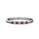 1 - Reina 2.00 mm Ruby and Diamond 7 Stone Wedding Band 