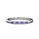 1 - Reina 2.00 mm Tanzanite and Diamond 7 Stone Wedding Band 