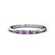 1 - Reina 2.00 mm Amethyst and Diamond 7 Stone Wedding Band 