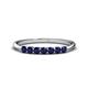 1 - Reina 2.60 mm Blue Sapphire 7 Stone Wedding Band 