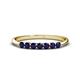 1 - Reina 2.60 mm Blue Sapphire 7 Stone Wedding Band 