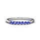 1 - Reina 2.60 mm Tanzanite 7 Stone Wedding Band 