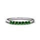 1 - Reina 2.60 mm Green Garnet 7 Stone Wedding Band 