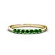 1 - Reina 2.60 mm Green Garnet 7 Stone Wedding Band 