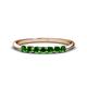 1 - Reina 2.60 mm Green Garnet 7 Stone Wedding Band 